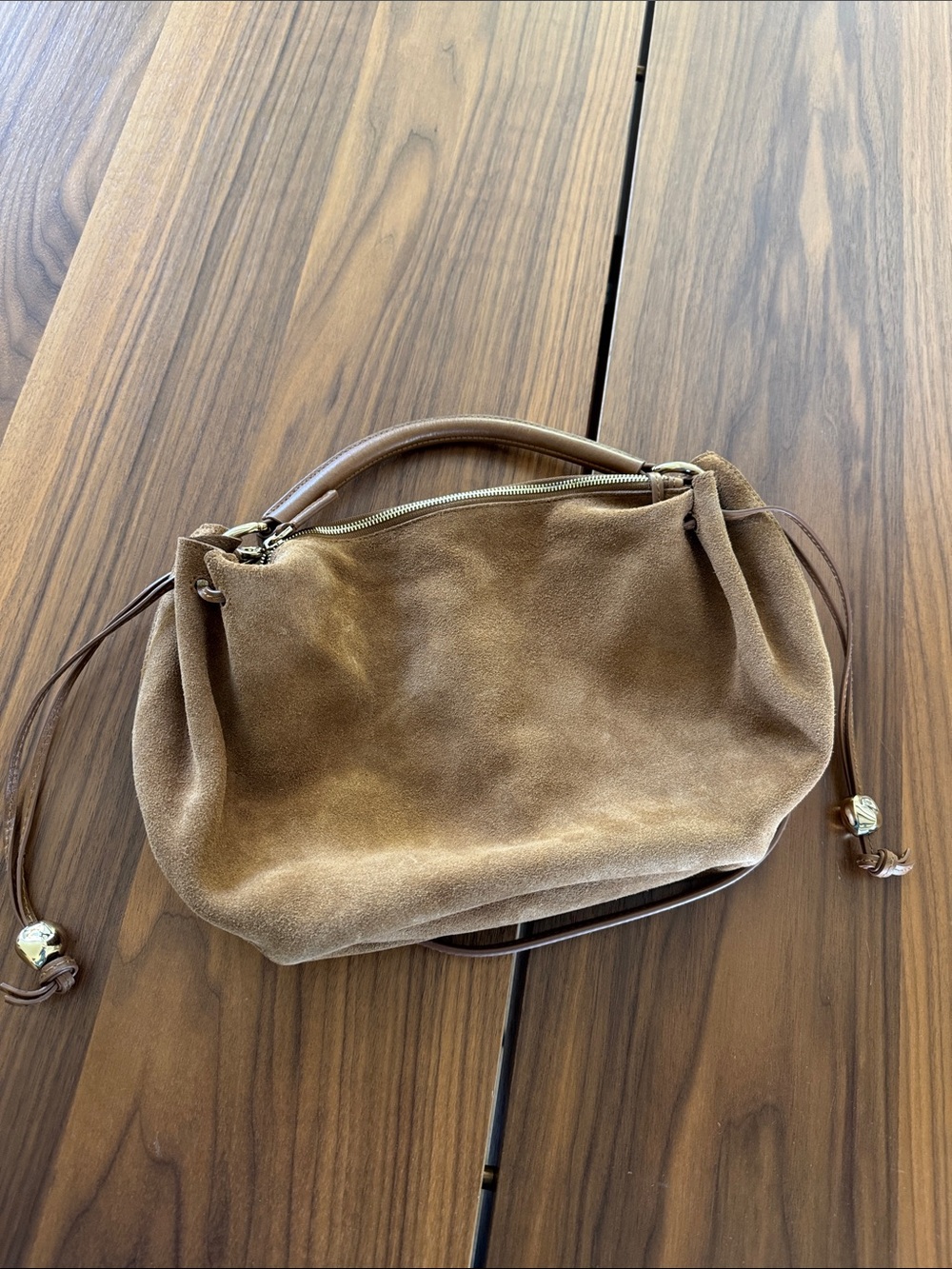 Madewell Camren Gathered Suede Shoulder Bag NWT - Picture 6 of 9